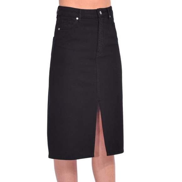 ba&sh Black Jude Denim  Skirt, Midi - Picture 3 of 13
